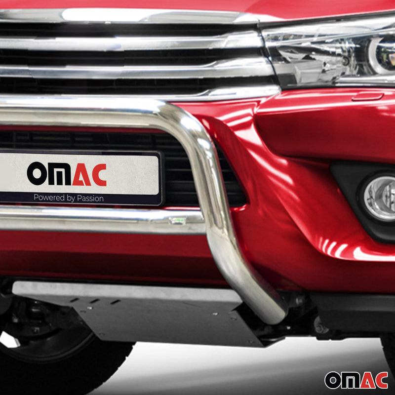 Pare-Buffle Avant Pour Toyota Hilux 2015-2017 Acier Inoxy Argent