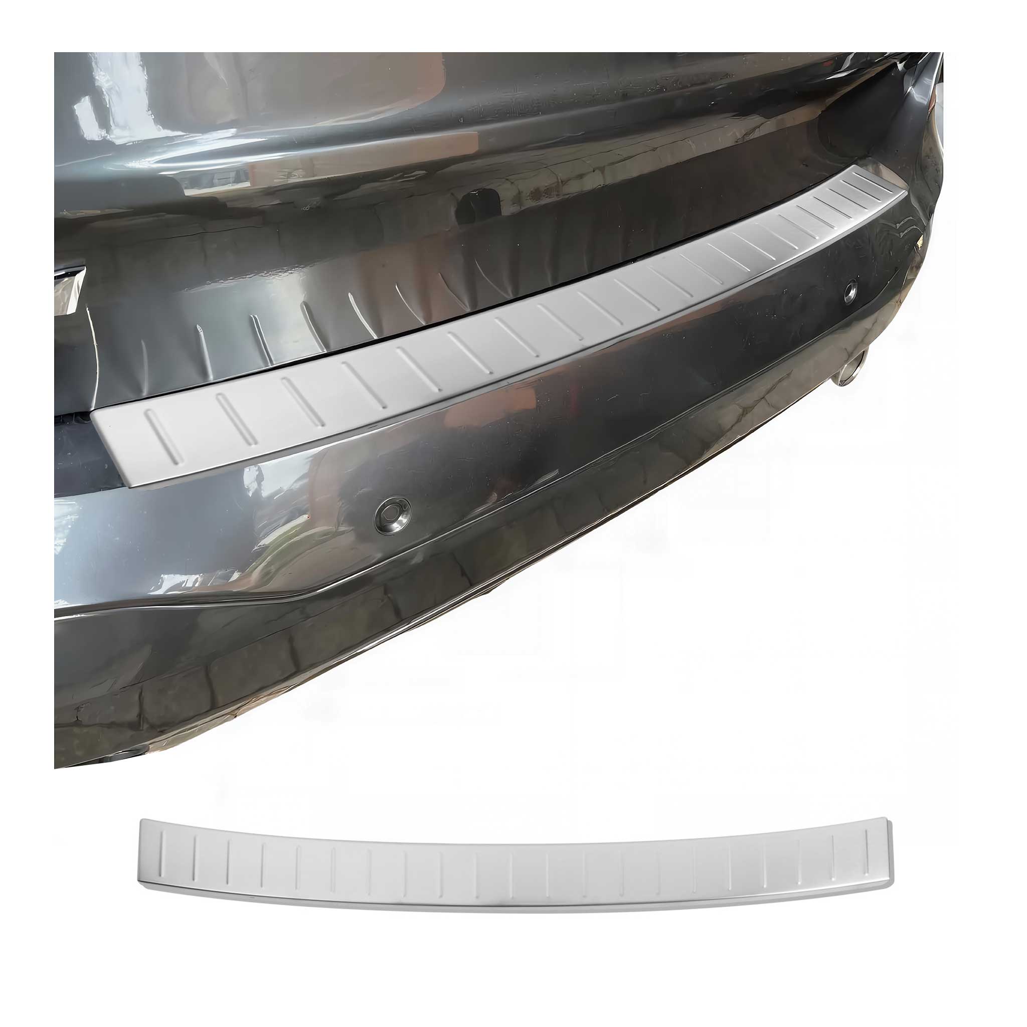 Protection seuil de pare-chocs arriére pour BMW X1 F48 2015-2022 Inox Brossé