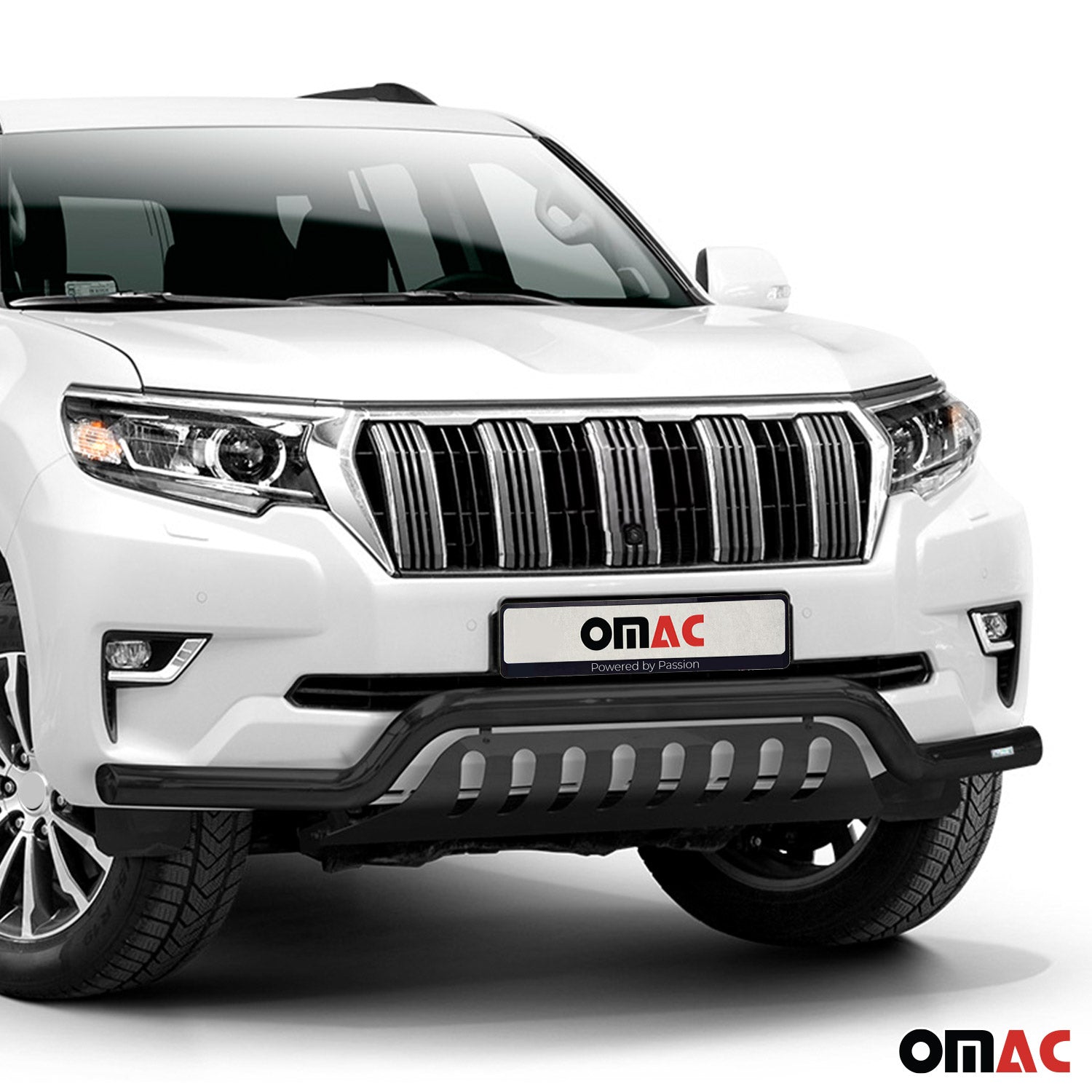 Pare-Buffle Avant Pour Toyota Land Cruiser 150 2019-2023 Noir en Acier Inox