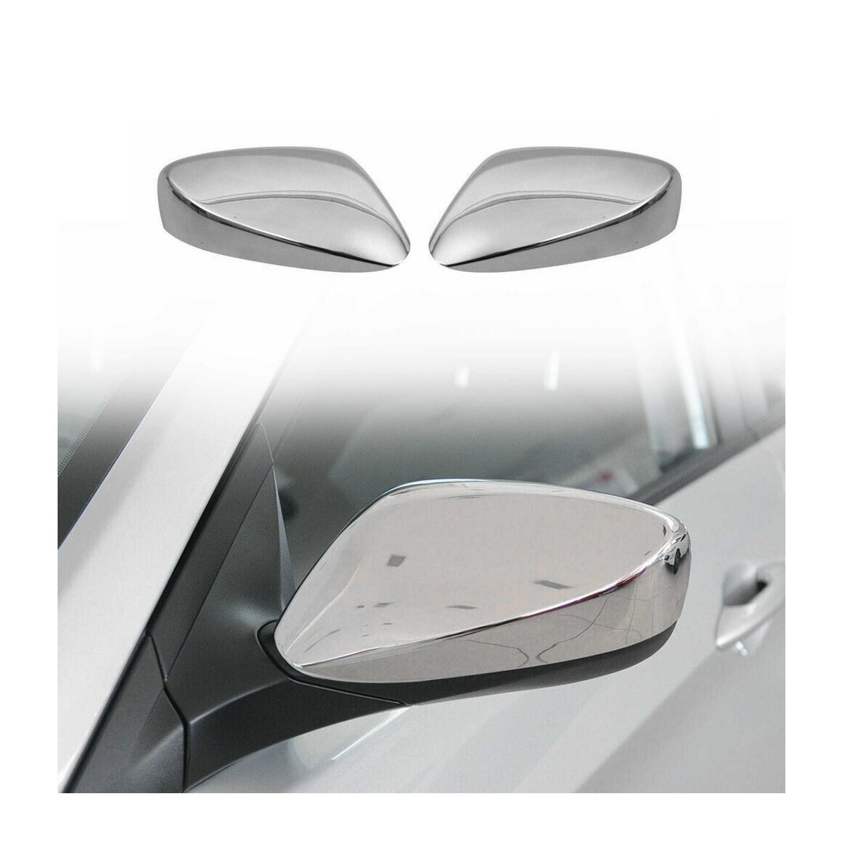Coques de Rétroviseurs pour Hyundai Elantra mk5 2010-2015 en Acier Chromé Argent