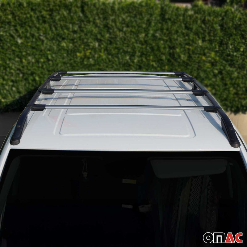Barres de toit transversales pour Peugeot Expert 2006-2017 en Alu gris