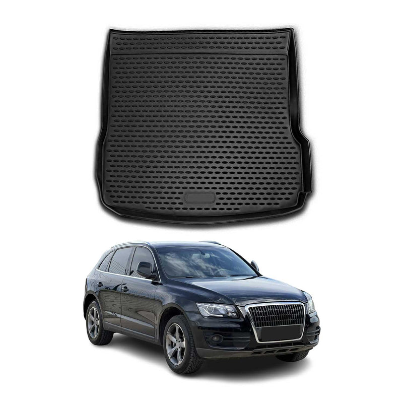 OMAC Tapis de coffre pour Audi Q5 8RB 2008-2017 caoutchouc TPE Noir