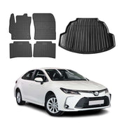 Kit Tapis de sol et coffre pour Toyota Corolla 2019-2026 Berline TPE Noir