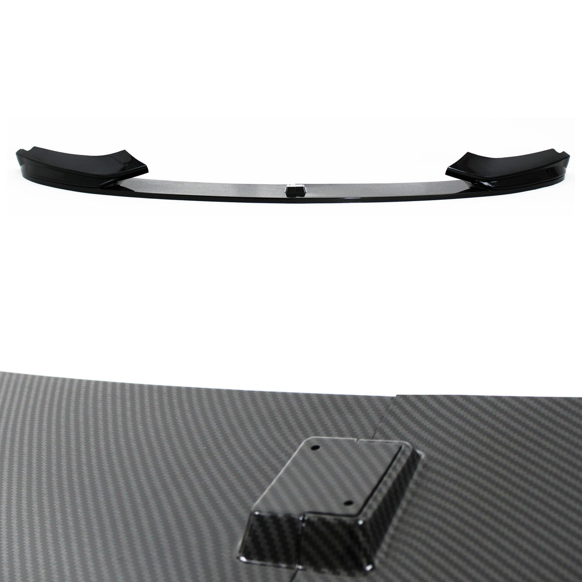 JOM Lèvre de Pare-choc Avant pour BMW Série 4 F32/F33/F36 2013-2021 Carbon Optik Sport Look 2 pièces