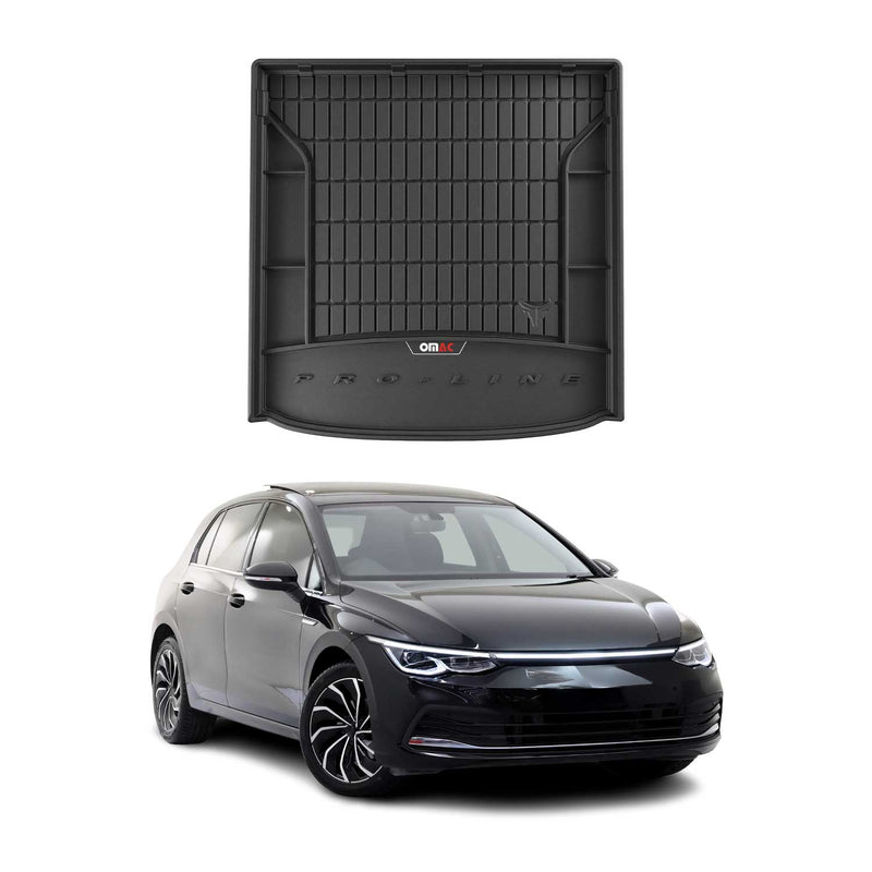 Tapis de Coffre pour VW Golf 2019-2022 Noir TPE