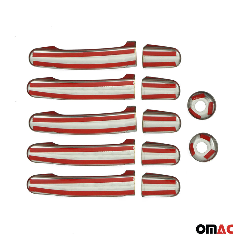 Couverture de poignée de porte pour Ford Transit 2014-2025 en Acier Inox 12Pcs