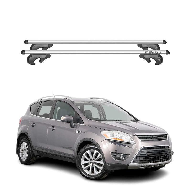 Barres de toit transversales pour Ford Kuga 2008-2012 90kg Alu Gris 2x