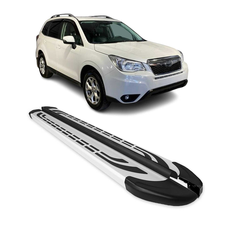 Marchepieds Latéraux pédale pour Subaru Forester 2013-2018 Aluminium Gris 2Pcs