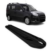 Marchepieds Latéraux pédale pour Fiat Doblo 2010-2021 L1 Aluminium Noir 2Pcs
