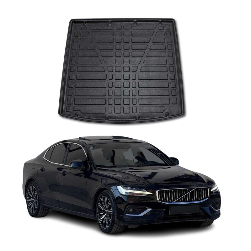 Tapis de Coffre pour Volvo S60 2020-2022 Berline en TPE Noir