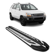 Marchepieds Latéraux pédale pour Kia Sportage 2004-2010 Aluminium Gris Noir 2x