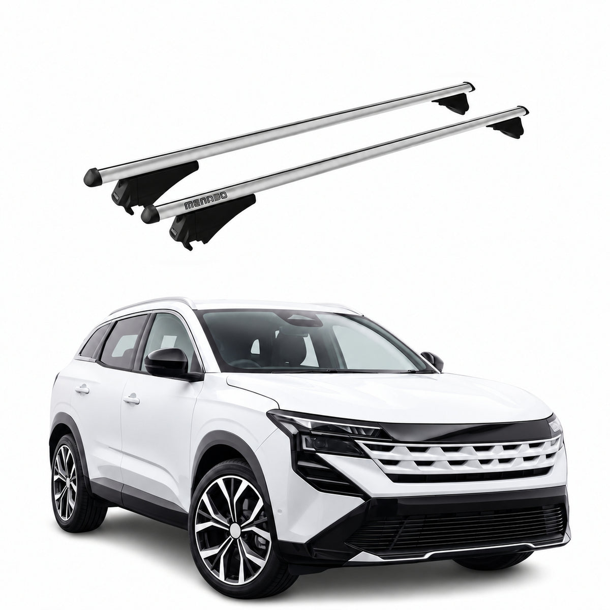 Menabo Barres de toit pour Renault Boreal 2025-2026 Argenté Aluminium 2 Pièces