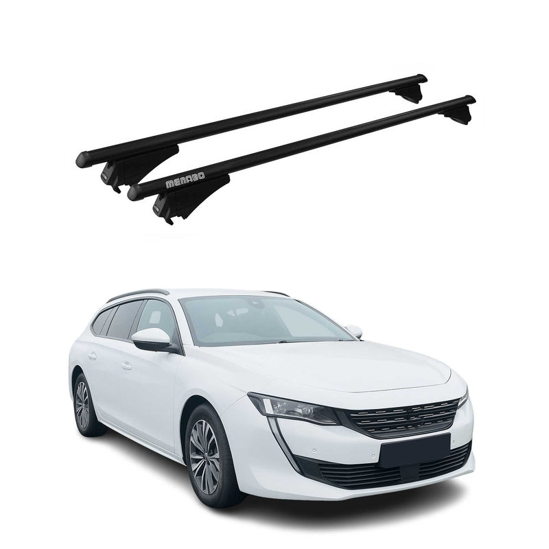 Tiger Barres de toit transversales pour Peugeot 508 SW 2018-2024 Noir