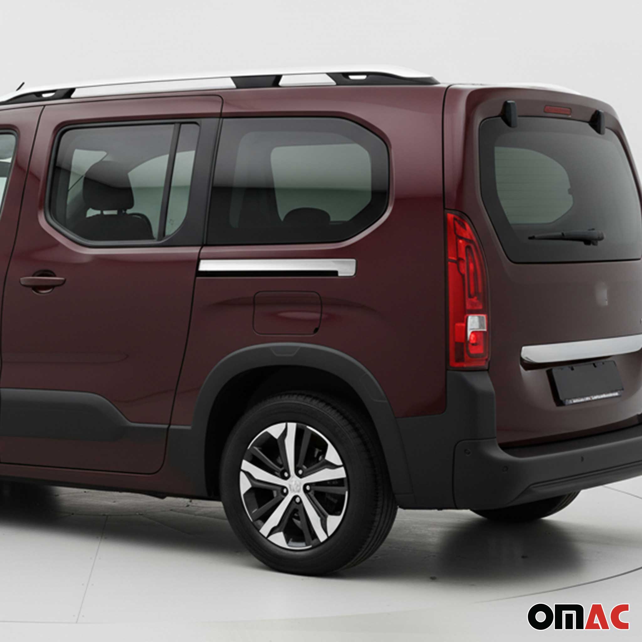 Garniture Baguette de porte latérale pour Peugeot Rifter 2019-2021 inox 2Pcs