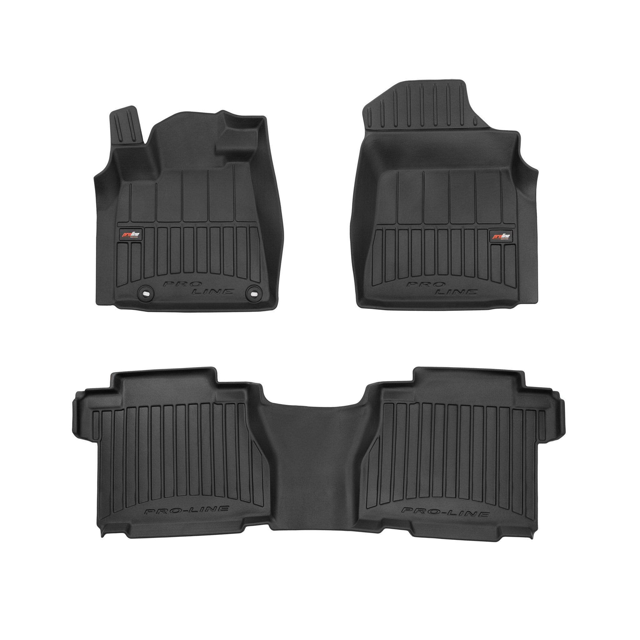 OMAC Tapis de sol en caoutchouc pour Toyota Tundra CrewMax 2010-15 Noir Premium