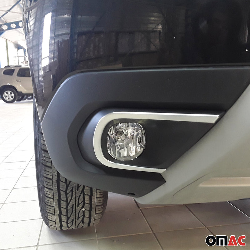 Cadres de phares antibrouillard pour Dacia Duster II 2018-2021 en acier inox