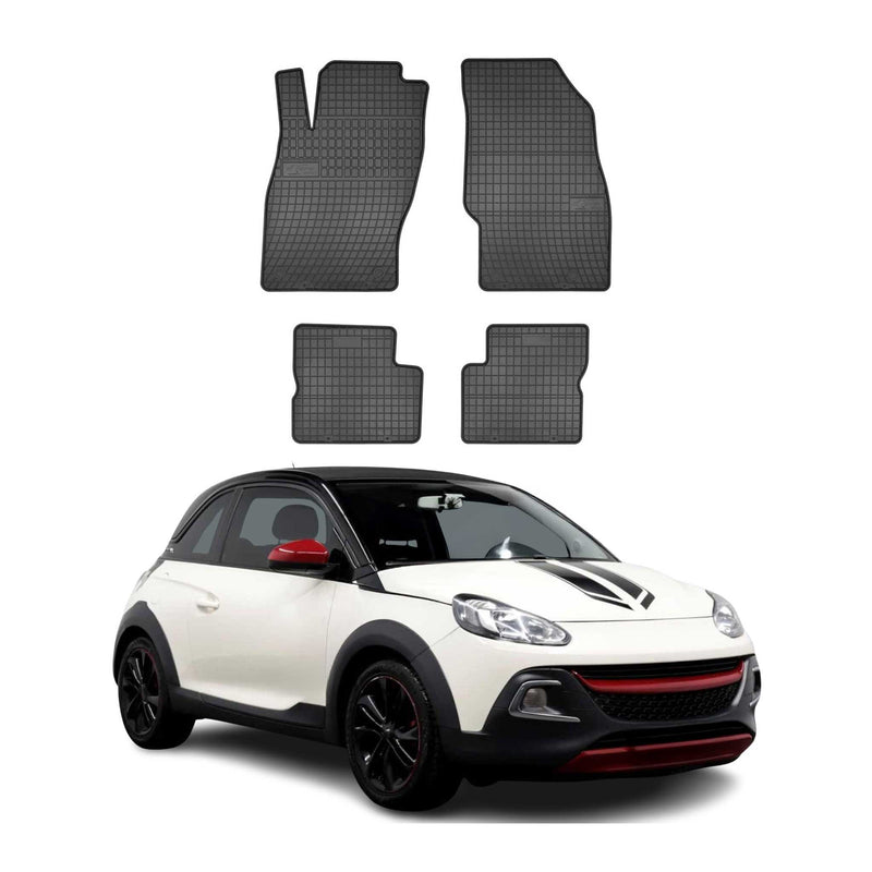 Tapis de Sol pour Opel Adam 2012-2019 Caoutchouc Noir