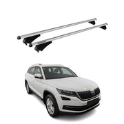 Tiger Barres De Toit Transversales pour Skoda Kodiaq mk1 2016-2024 Alu Gris 2x