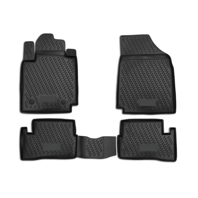 Tapis de sol pour Nissan Micra III 2005-2010 en caoutchouc TPE 3D Noir 4Pcs