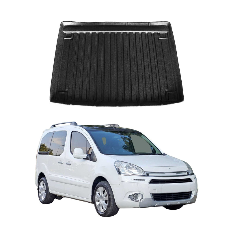 Tapis de Coffre pour Citroen Berlingo 2008-2018 en TPE Noir 1x
