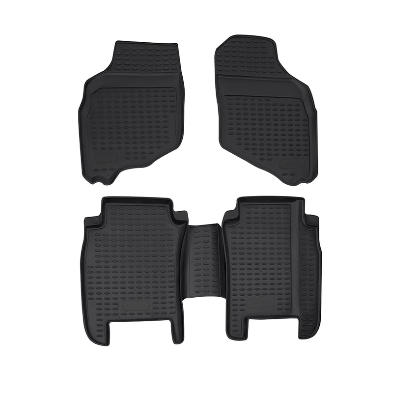 Tapis de sol pour Honda Jazz 2001-2007 en caoutchouc TPE 3D Noir 4Pcs