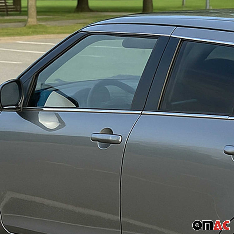 Baguettes pour contour Latéraux pour Suzuki Swift 2010-2017 en acier inox chrome