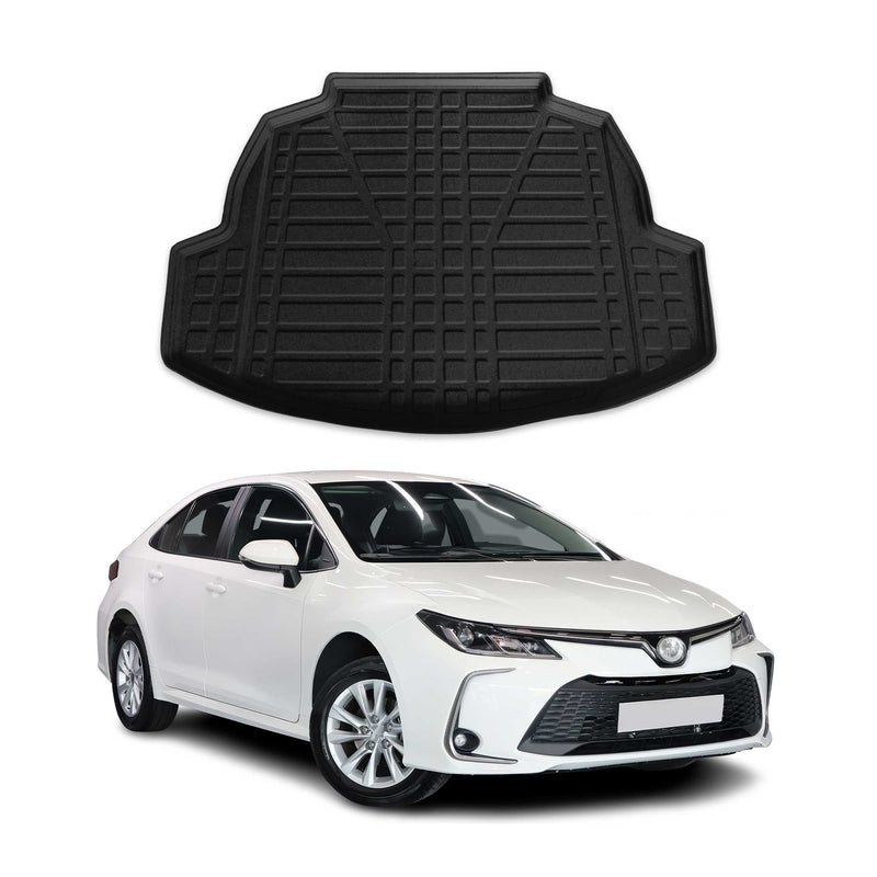 Tapis de Coffre pour Toyota Corolla 2019-2025 Berline en TPE Noir