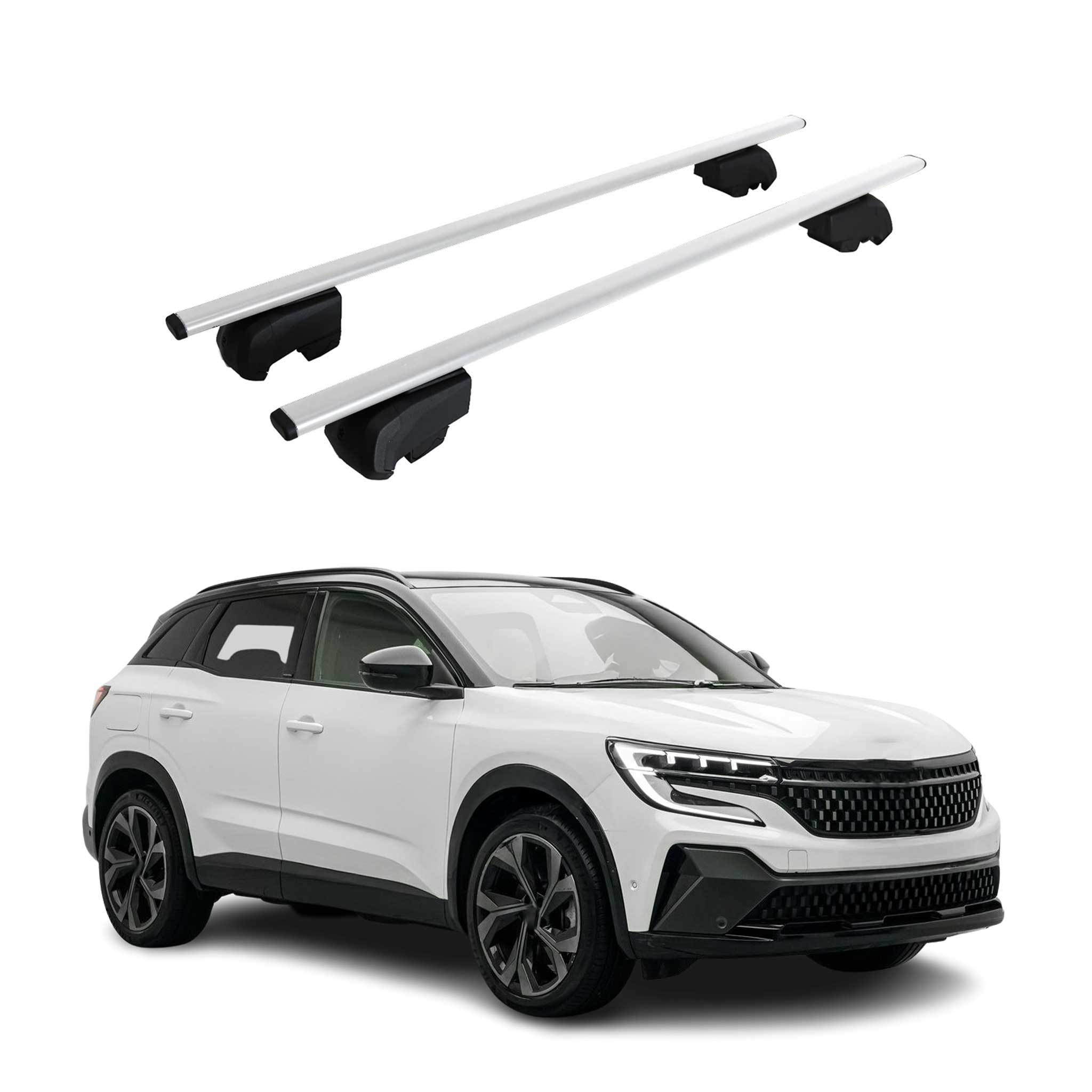 Barres de toit Transversales pour Renault Austral 2022-2026 Fer Gris 2Pcs