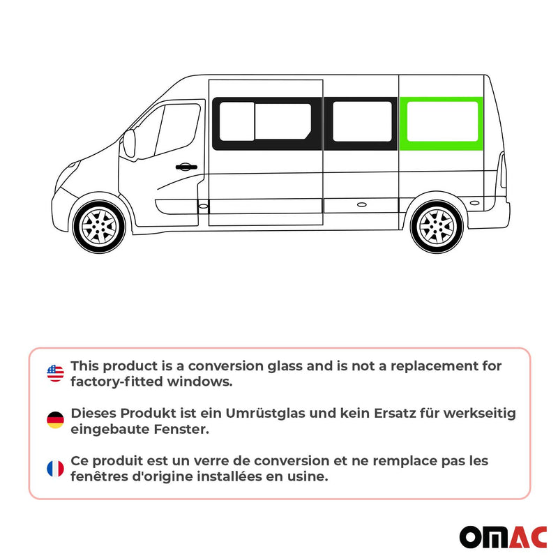 Vitre de Porte pour Opel Movano 2010–2021 Gauche Porte non coulissante L3 L4