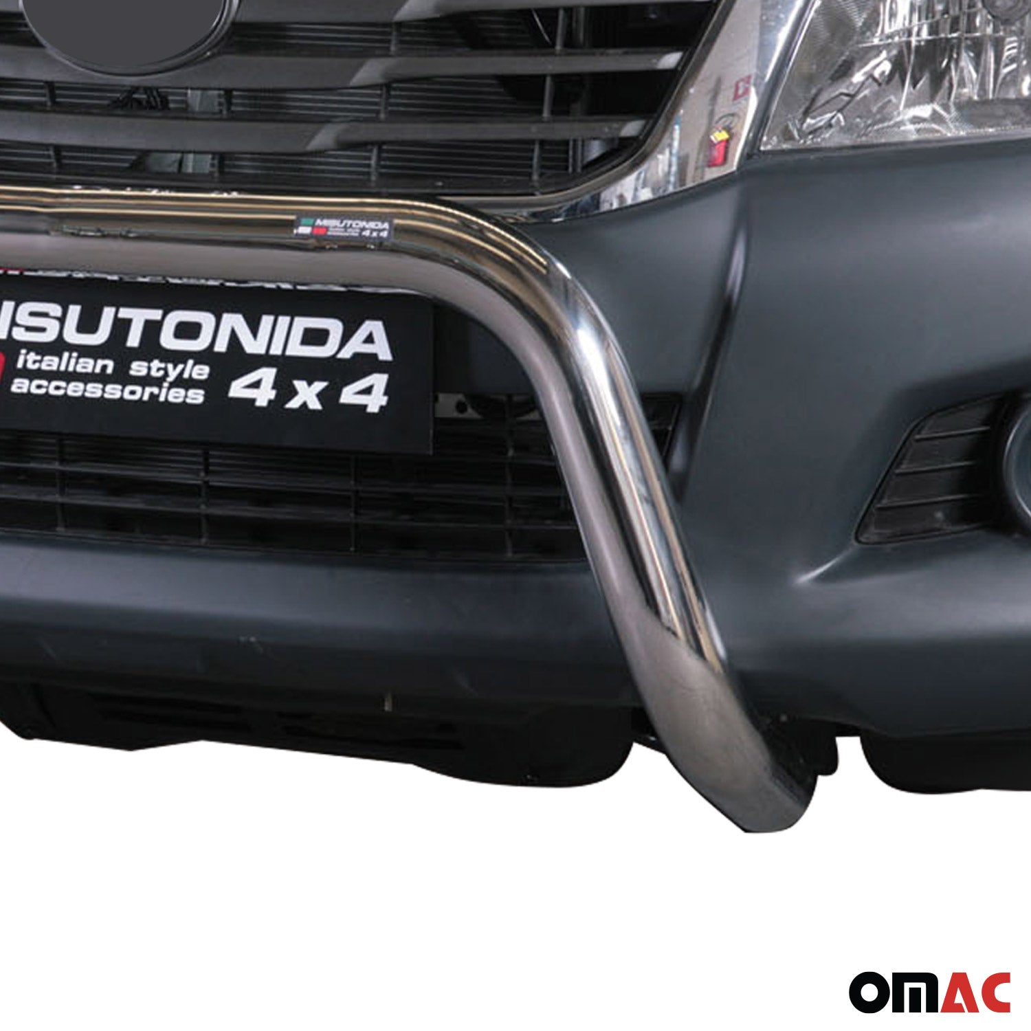 Pare-buffle Avant pour Toyota Hilux 2011-2015 76 mm en Acier Gris