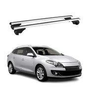 Barres de toit Transversales pour Renault Megane 2009-2016 Aluminium Argent