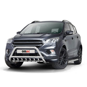 Pare-Buffle Avant Pour Ford Kuga II 2017-19 Facelift en Acier Inoxydable Argent