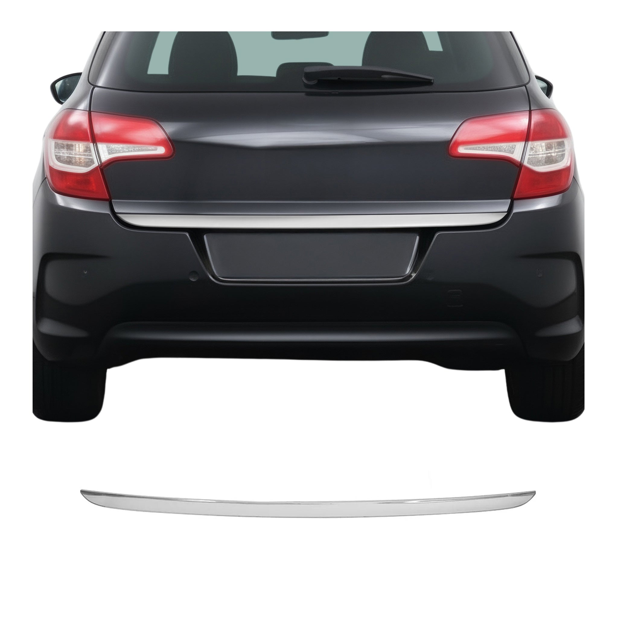 Garniture de Hayon Coffre pour Citroen C4 2010-2018 acier inox