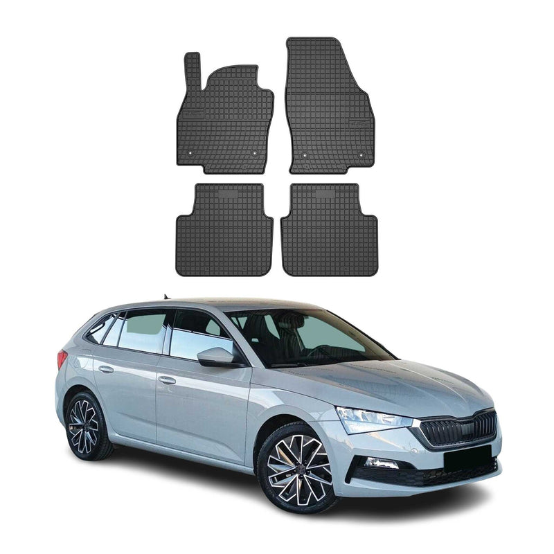 Tapis de Sol pour Skoda Scala 2019-2022 Caoutchouc Noir