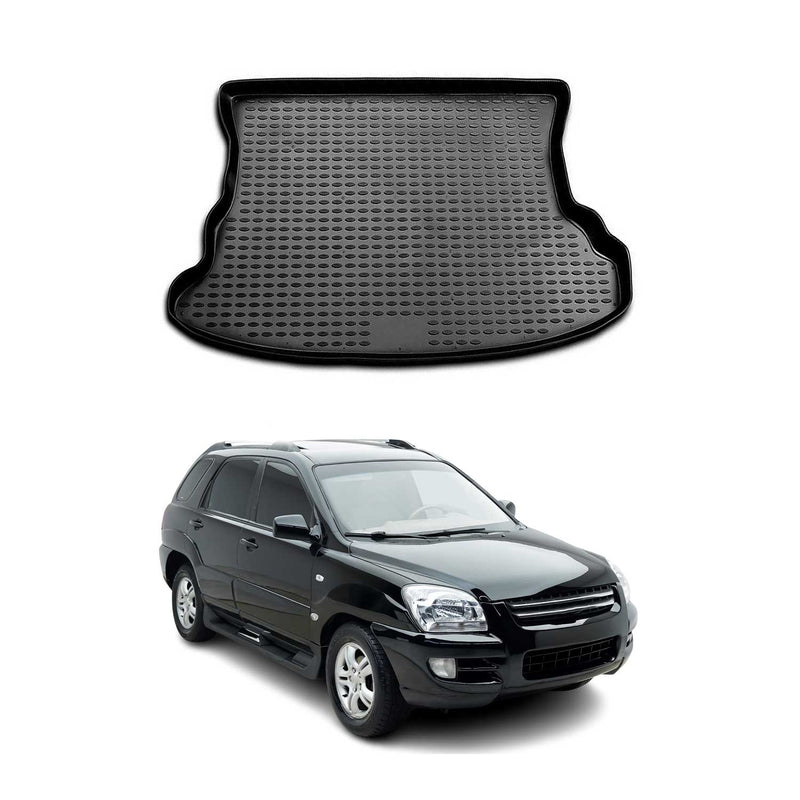 Tapis de Coffre pour Kia Sportage 2005-2010 en caoutchouc TPE 3D Noir 1Pcs