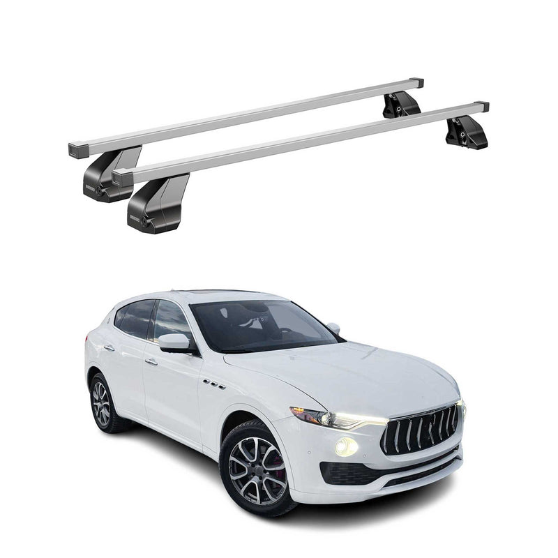 Barres de toit transversales pour Maserati Levante 2016-2024 Acier Gris