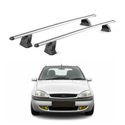 Barres de toit transversales Alu pour Ford Focus II HB Break 2005-2010 Gris 2Pcs