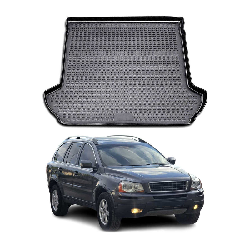 Tapis de Coffre pour Volvo XC90 I 2002-2014 en caoutchouc TPE 3D Noir 1Pcs