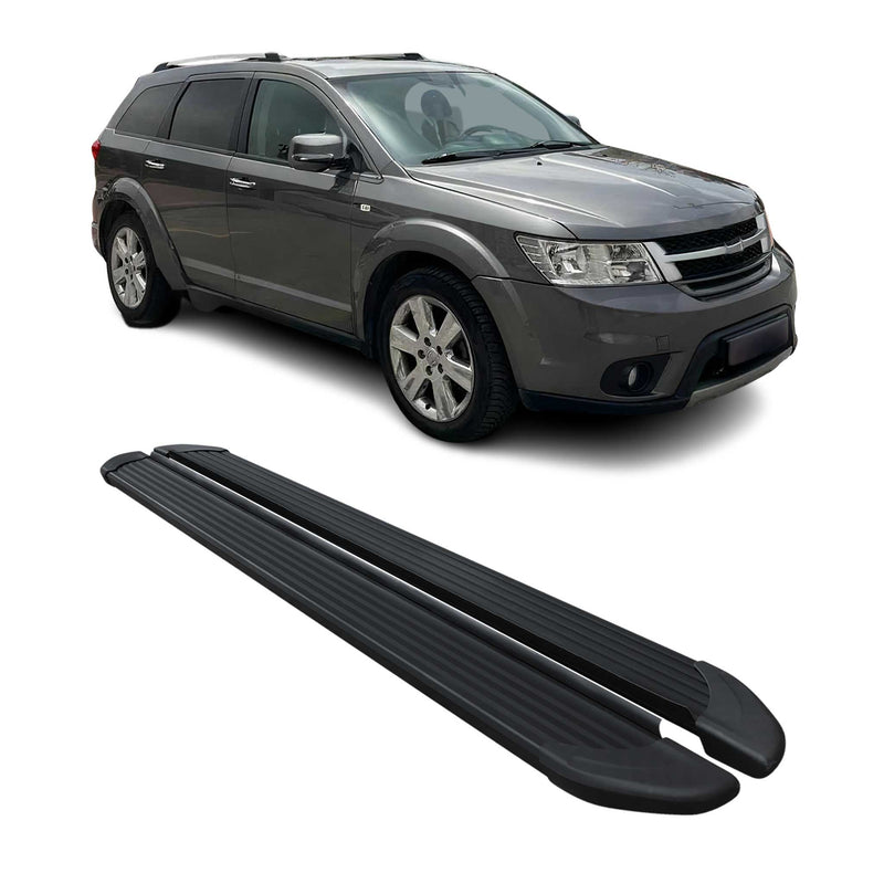 Marchepieds Latéraux pédale pour Fiat Freemont 2011-2016 Noir Aluminium 2Pcs