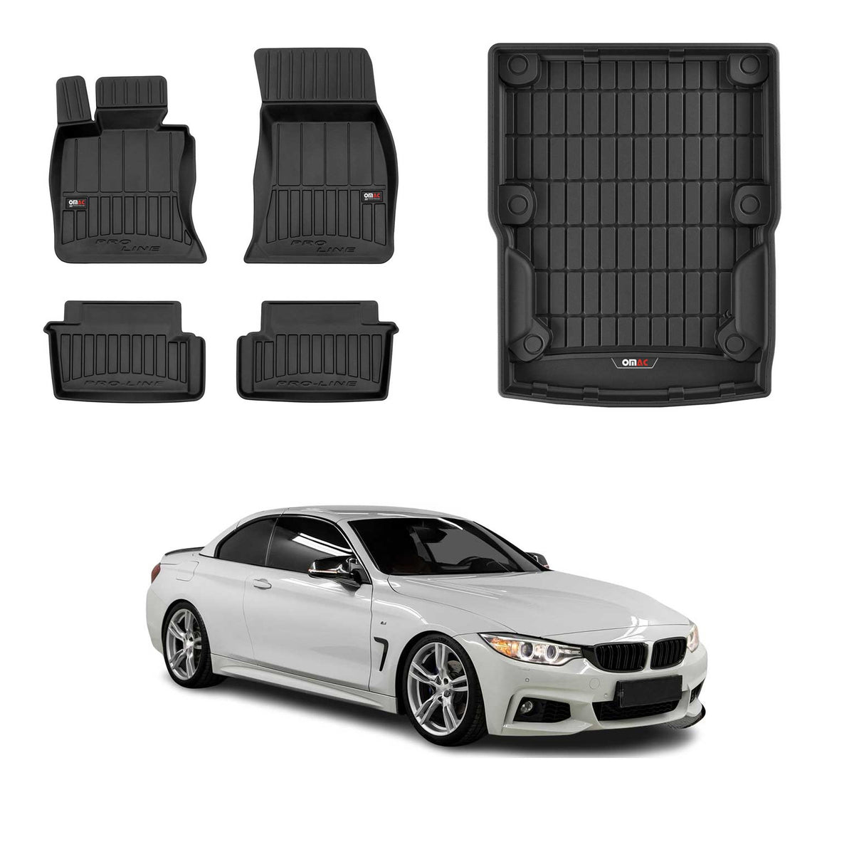OMAC Kit Tapis de Sol et Coffre pour BMW Serie 4 F33 Cabrioletlet 2013-2020