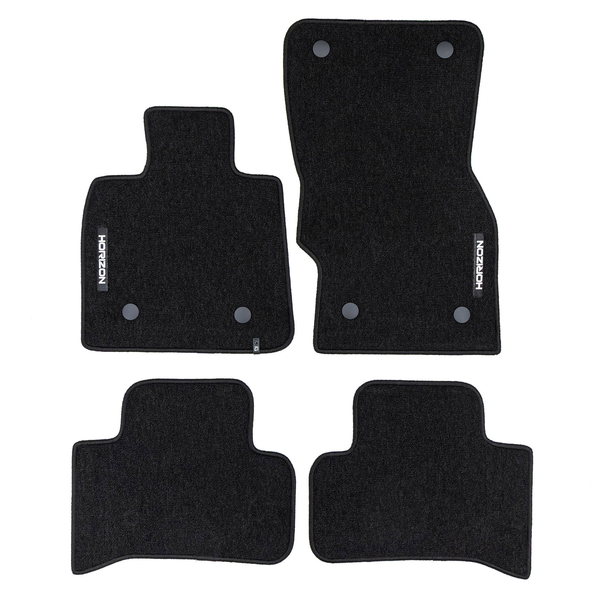 Tapis de Sol de Voiture pour Alfa Romeo Stelvio 2016-2026 Velours Noir 4Pcs