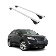 Barres de toit Transversales pour Lexus RX 350 450 MK 2009-2015 Fer Argent