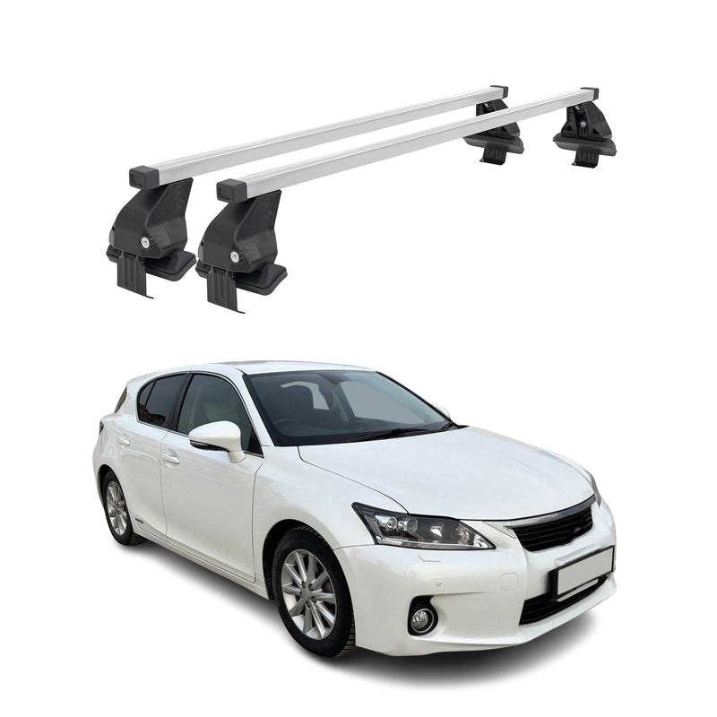 Barres de toit transversales pour Lexus CT 2011-2014 Acier Gris