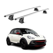 Barres de toit transversales Alu pour Opel Adam 2013-2019 TÜV 75 kg Gris 2Pcs