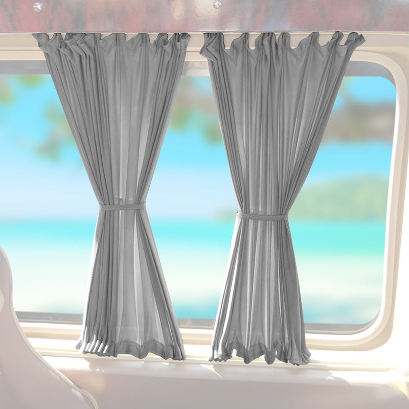 Rideaux de fenêtre pour VW T5 Transporter V 2003-2015 court gris