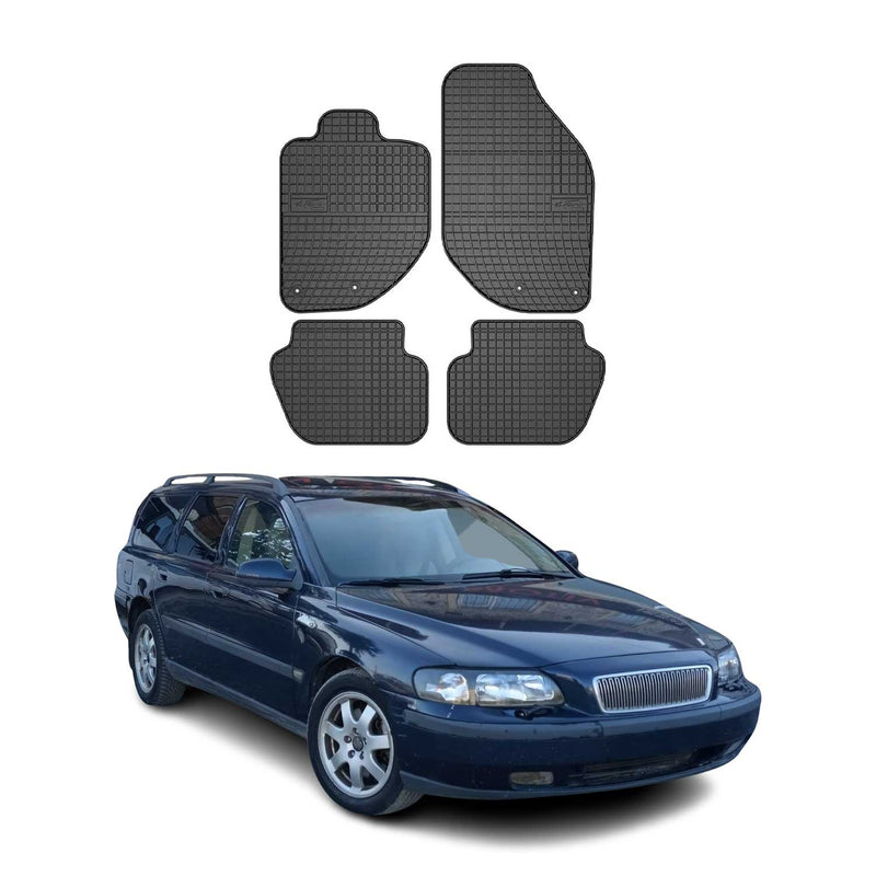 Tapis de Sol pour Volvo V70 1996-2000 Caoutchouc Noir