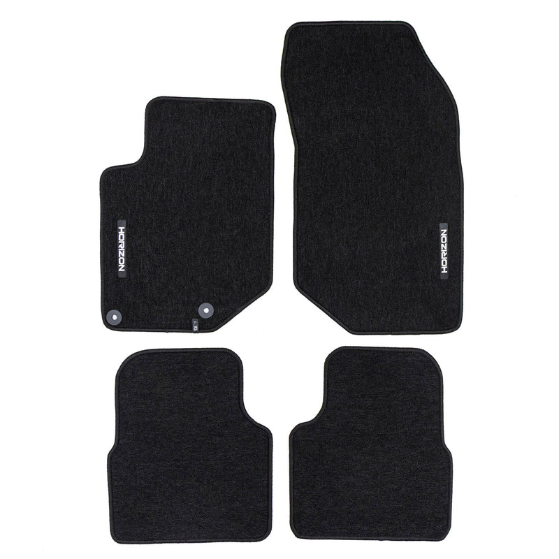 Tapis de Sol de Voiture pour Peugeot 2008 II 2019-2025 Velours Durable Noir 4Pcs