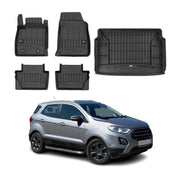 Kit Tapis de Sol et Coffre pour Ford Ecosport 2017-2022 TPE Noir