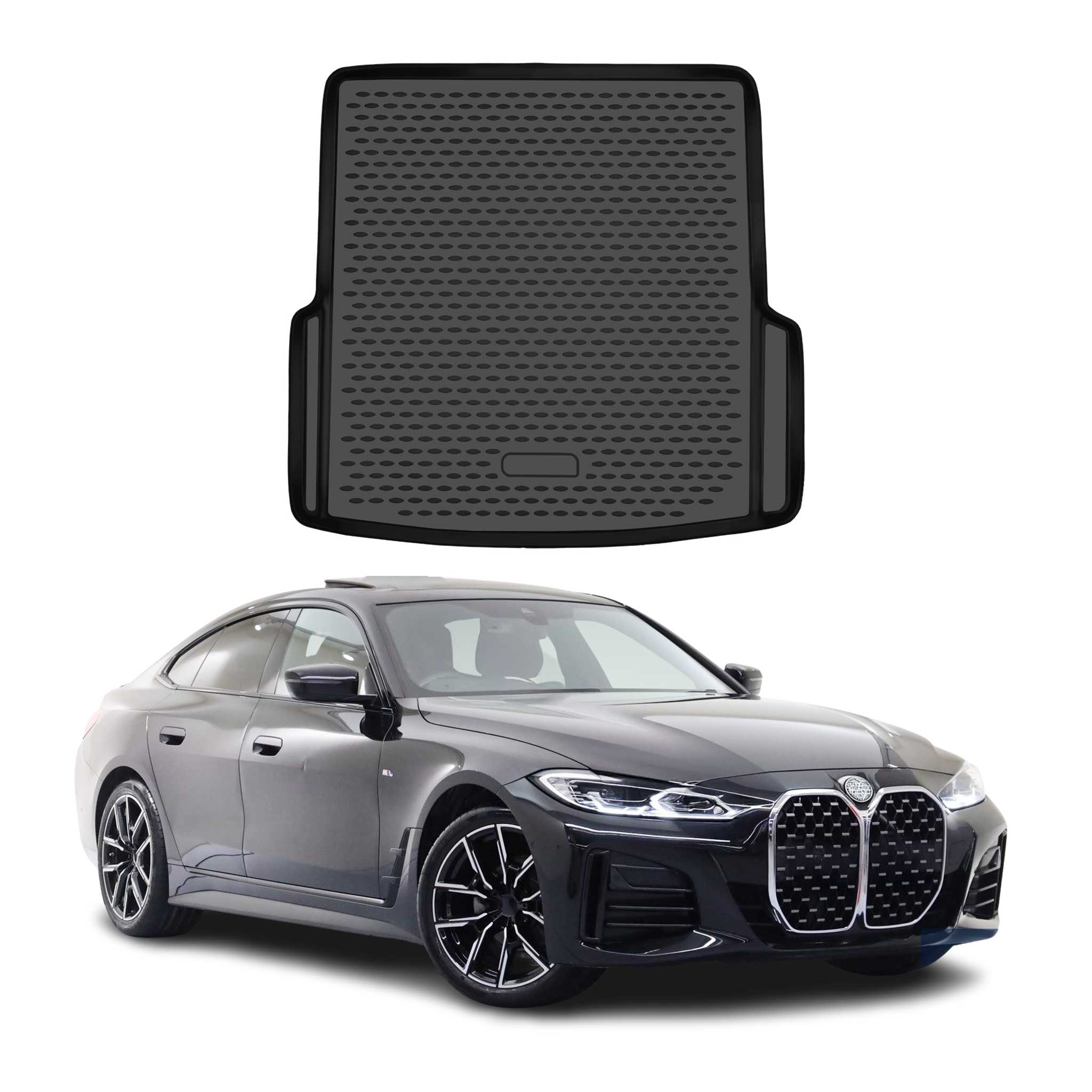 OMAC Tapis de coffre pour BMW i4 G26 2021-2026 en caoutchouc TPE Noir