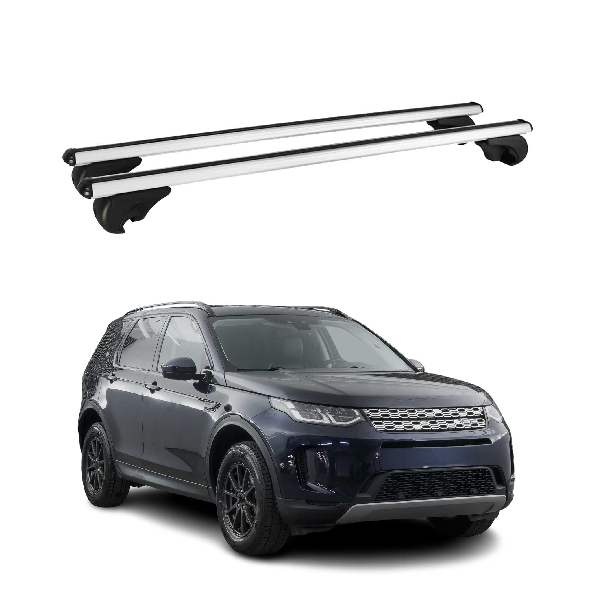 Barres de toit Transversales pour Land Rover Discovery Sport 2015-2026 Alu Gris